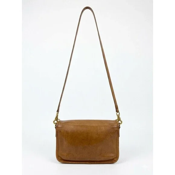 Vintage Coach Convertible Clutch English Tan Leather  USA Made 654-6847 - Picture 4 of 14